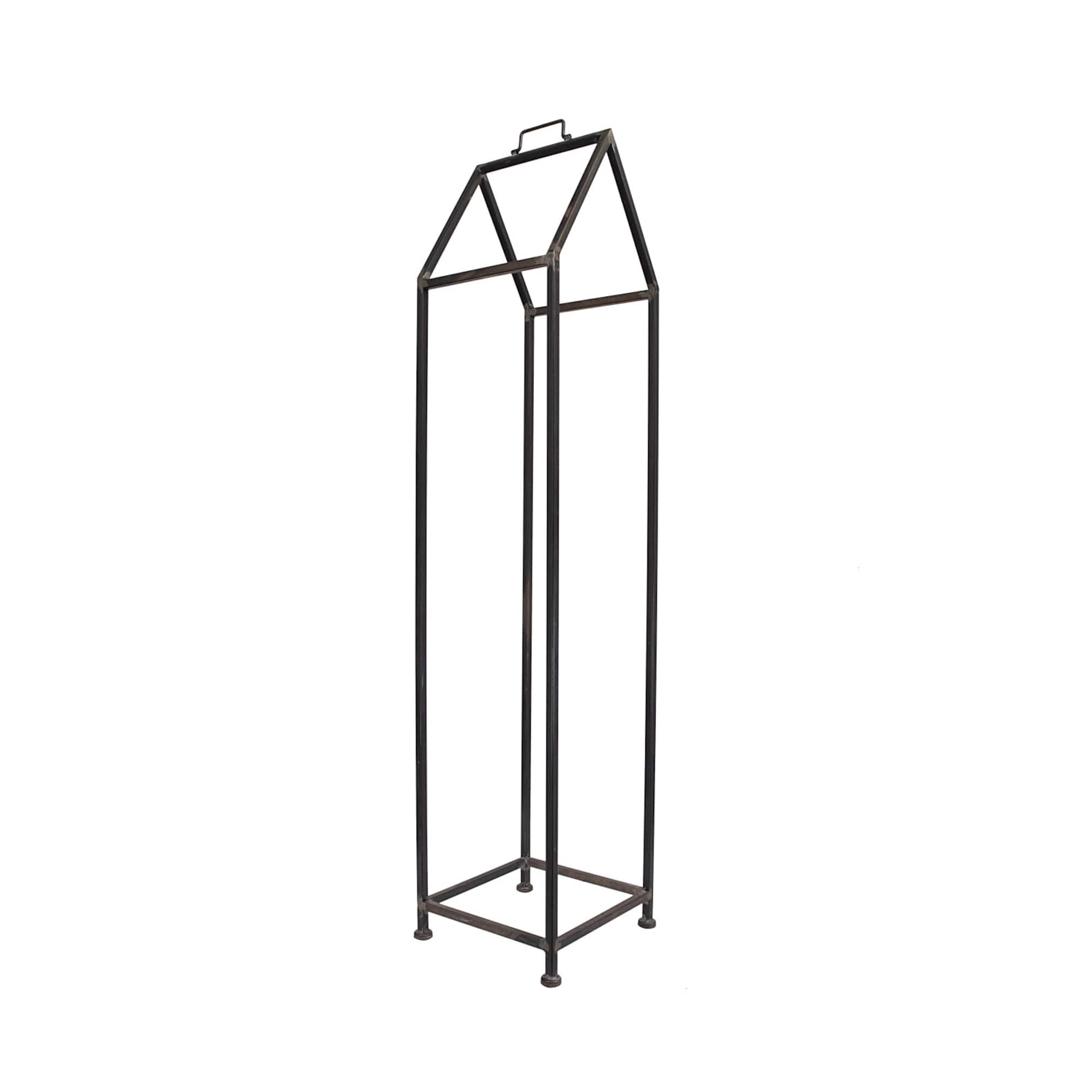 Hello Honey® 55.8" Metal House Shaped Fire Wood Holder with Handle